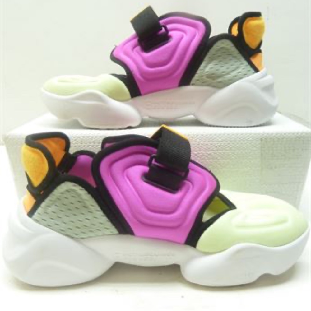 Nike Aqua Rift Sneakers; #CW 7164-700, Barely Volt, Fire Pink, Sz.7